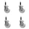 Service Caster 5'' Nylon Swivel 1'' Expanding Stem Caster Set with Brake, 4PK SCC-EX20S514-NYS-TLB-1-4 - alternate 1